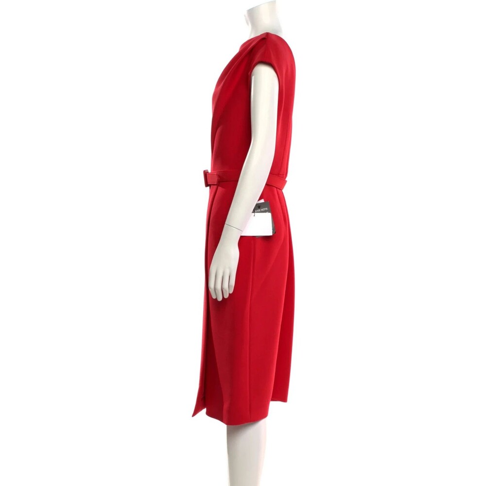 NWT. $2990 Oscar de la Renta Bateau Neckline Midi Length Dress Size:10 - Picture 6 of 7